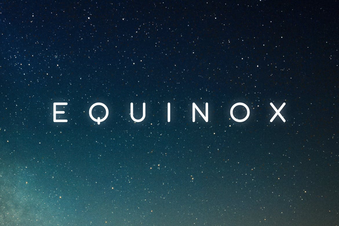 Przykład czcionki Equinox Regular