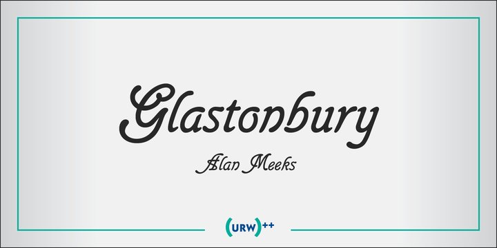 Przykład czcionki Glastonbury