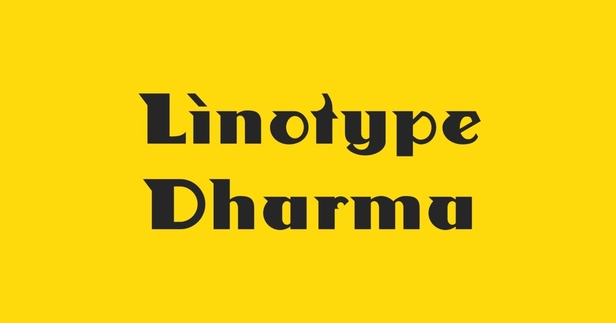 Przykład czcionki Linotype Dharma