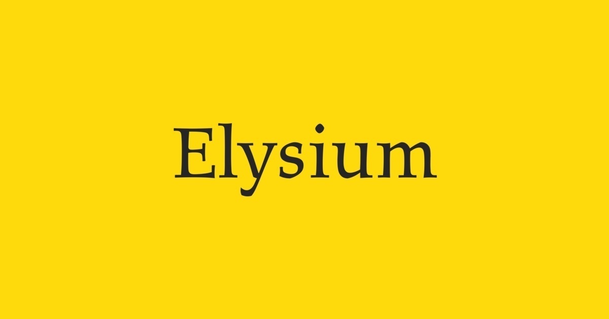 Przykład czcionki Elysium