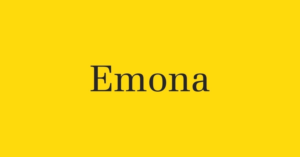 Przykład czcionki Emona