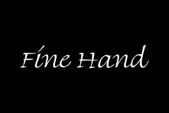 Przykład czcionki Fine Hand Regular