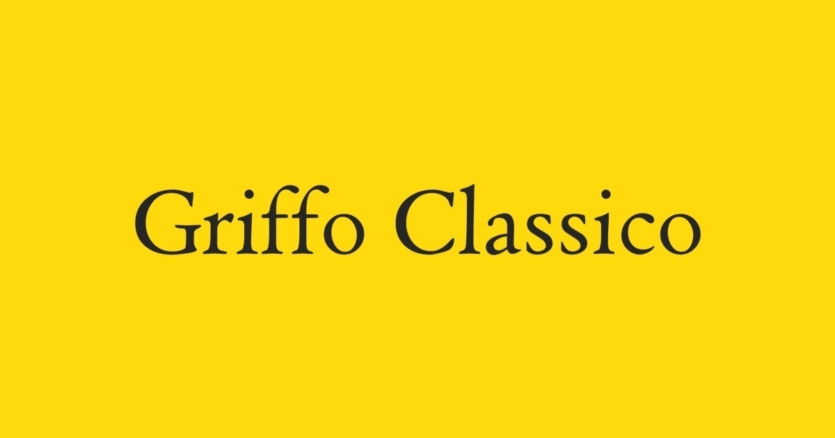 Przykład czcionki Griffo Classico