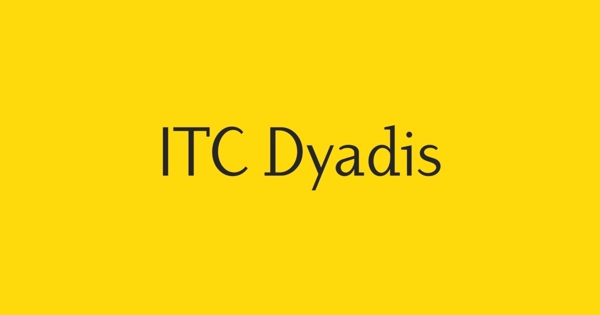 Przykład czcionki ITC Dyadis Medium