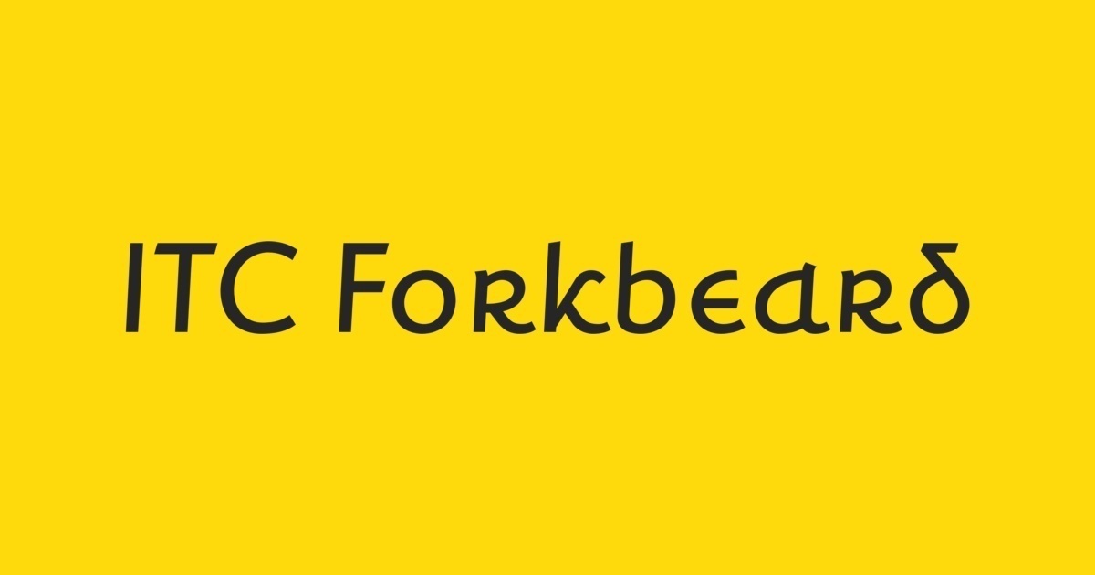 Przykład czcionki ITC Forkbeard