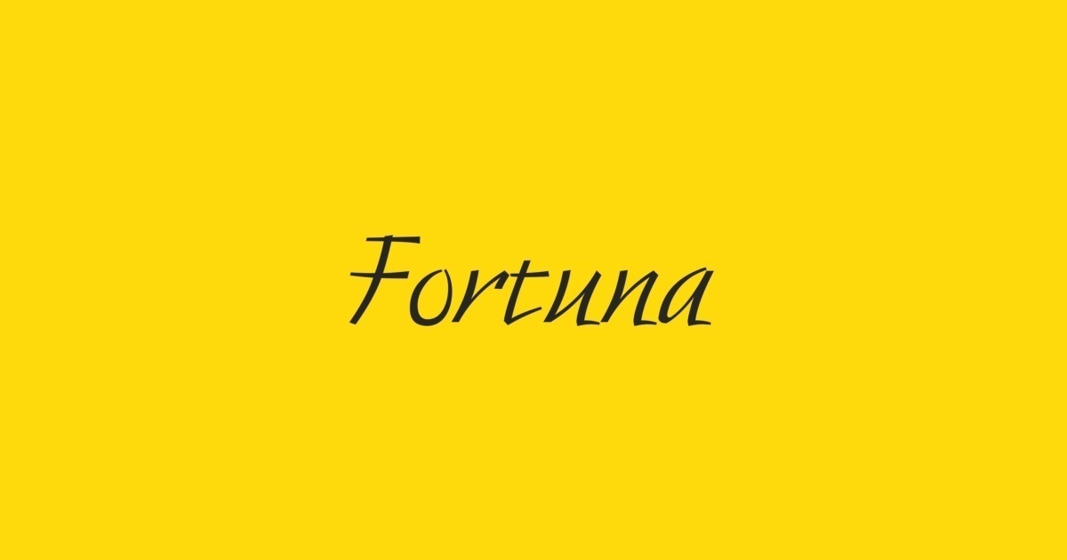 Przykład czcionki Fortuna