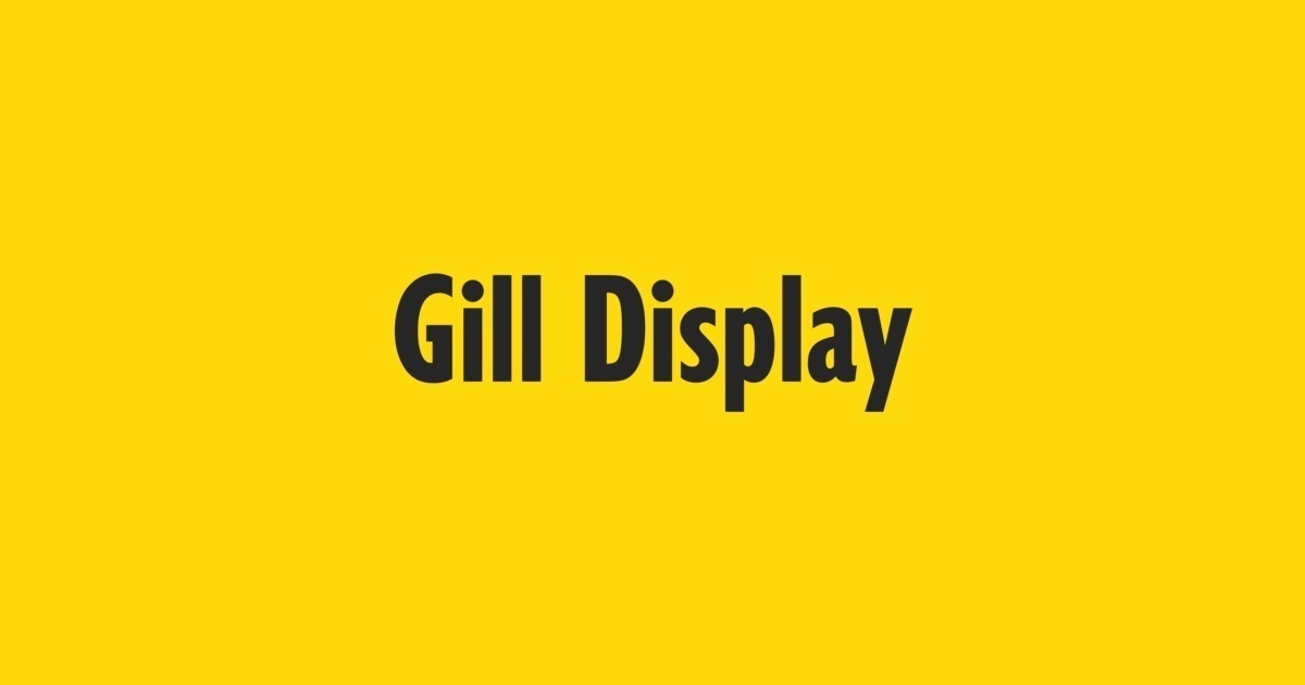 Przykład czcionki Gill Display Compressed