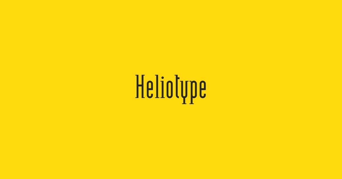 Przykład czcionki Heliotype