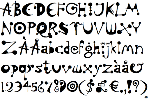 Przykład czcionki Linotype Dropink