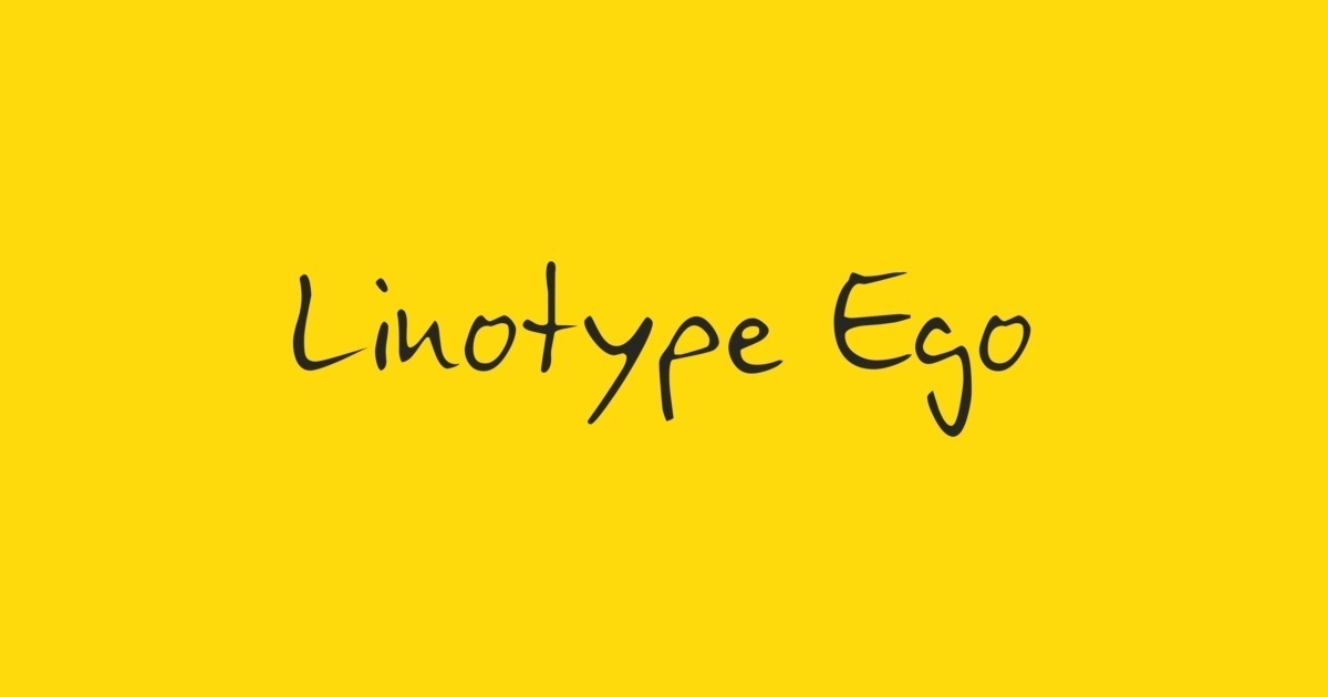 Przykład czcionki Linotype Ego Regular