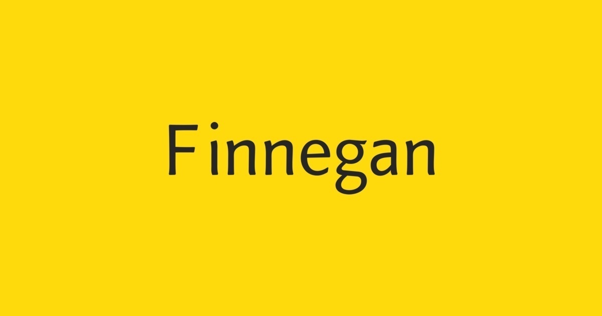 Przykład czcionki Finnegan