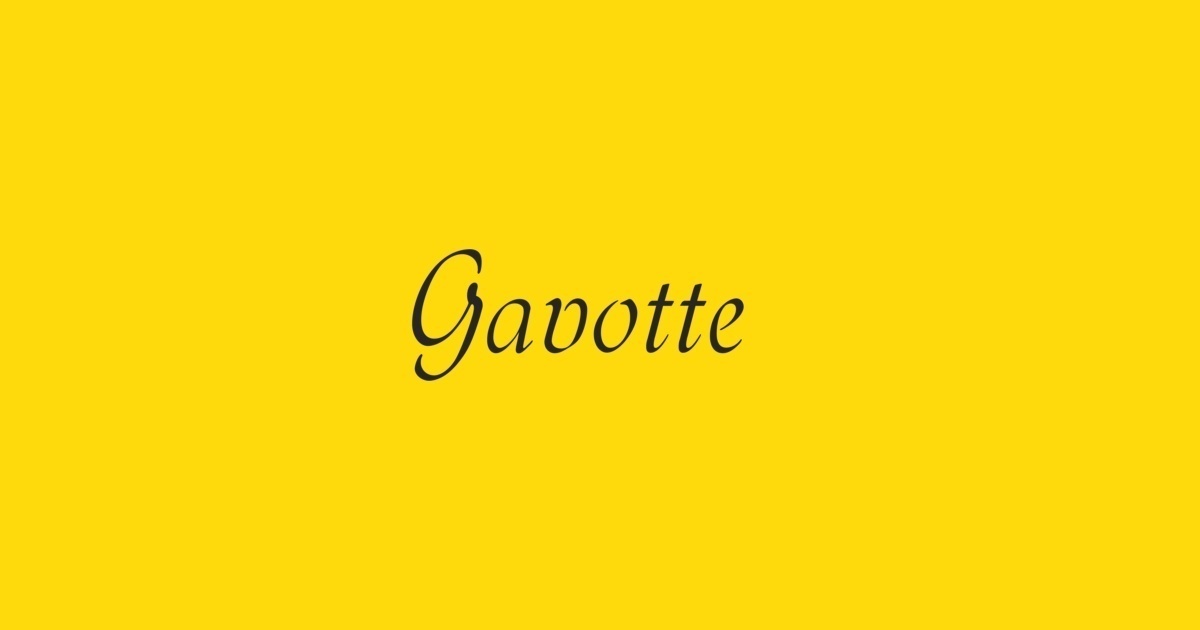 Przykład czcionki Gavotte