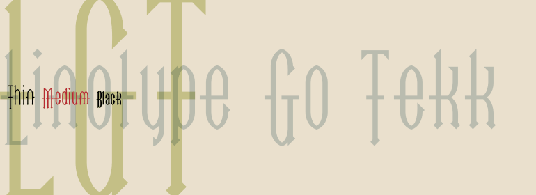 Przykład czcionki Linotype Go Tekk