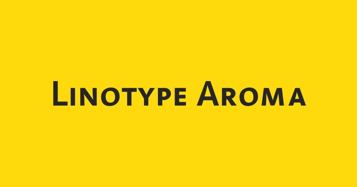 Przykład czcionki Linotype Aroma Regular