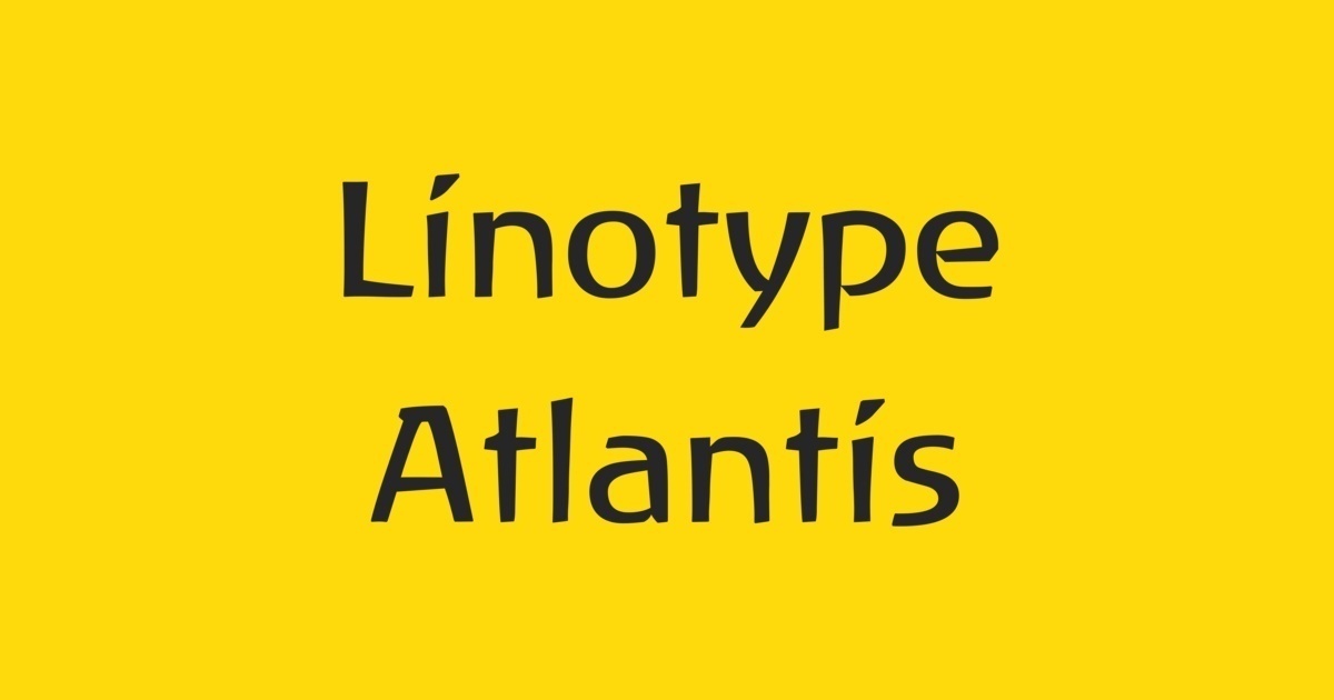 Przykład czcionki Linotype Atlantis