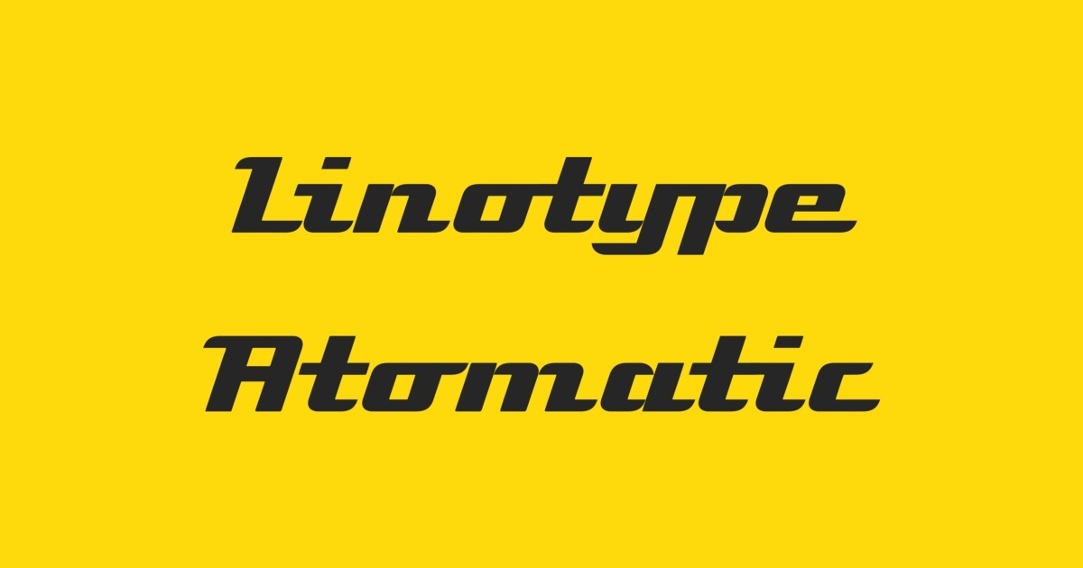 Przykład czcionki Linotype Atomatic