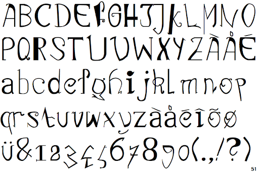 Przykład czcionki Linotype Cadavre Exquis