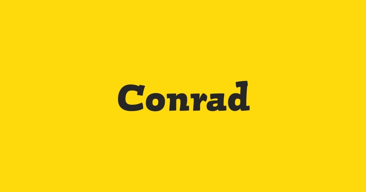 Przykład czcionki Conrad Extra Bold