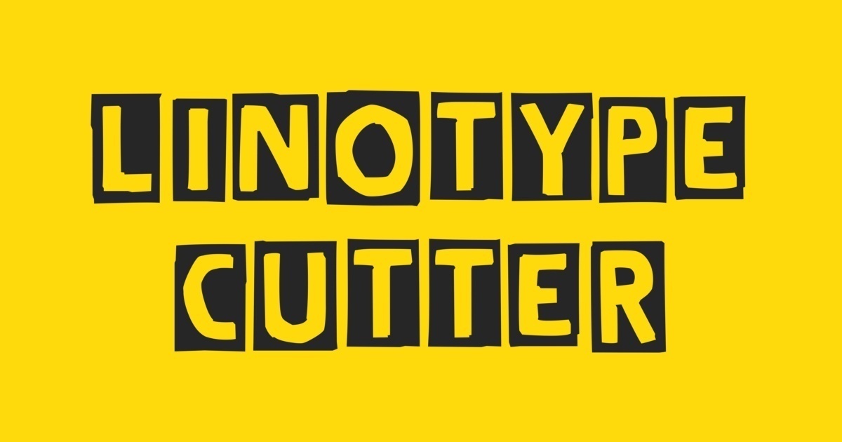 Przykład czcionki Linotype Cutter