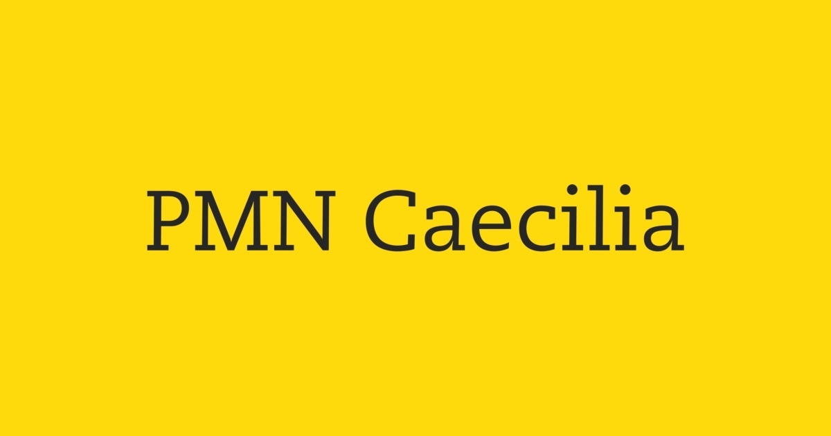 Przykład czcionki PMN Caecilia