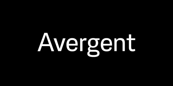 Przykład czcionki Avergent Regular