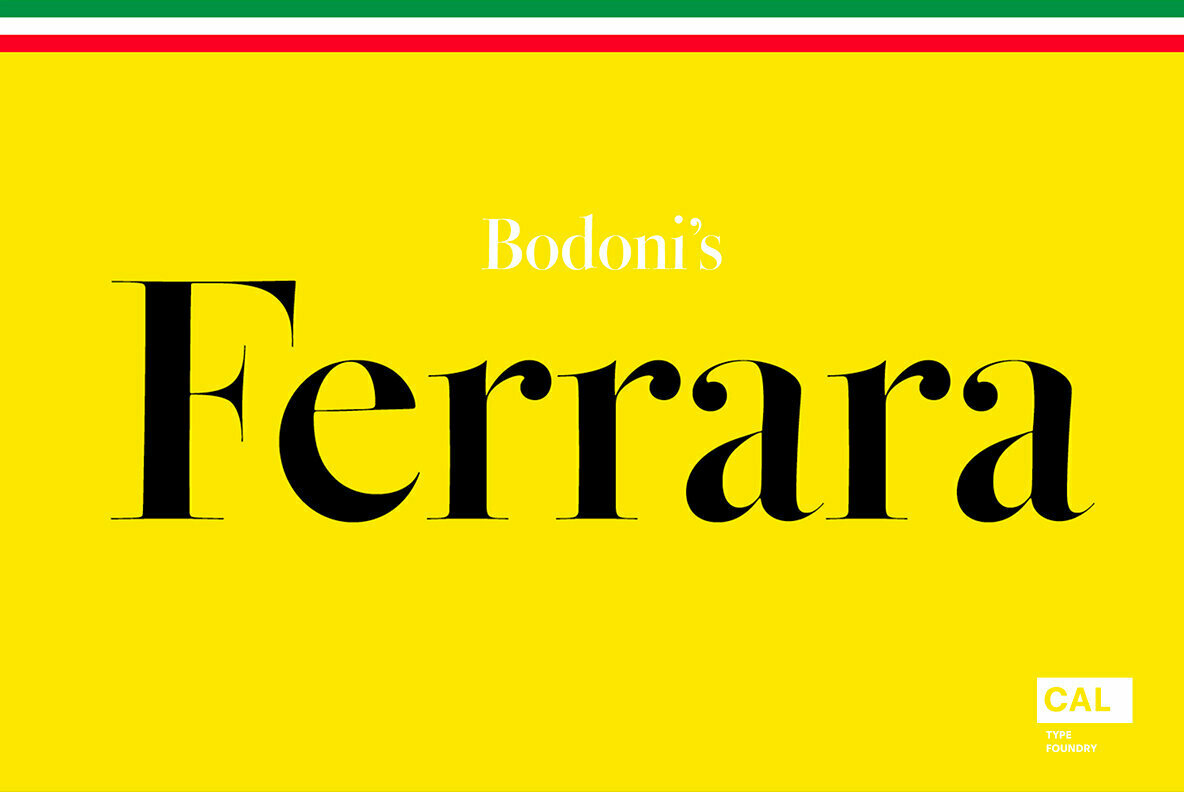 Przykład czcionki Bodoni Ferrara Banner