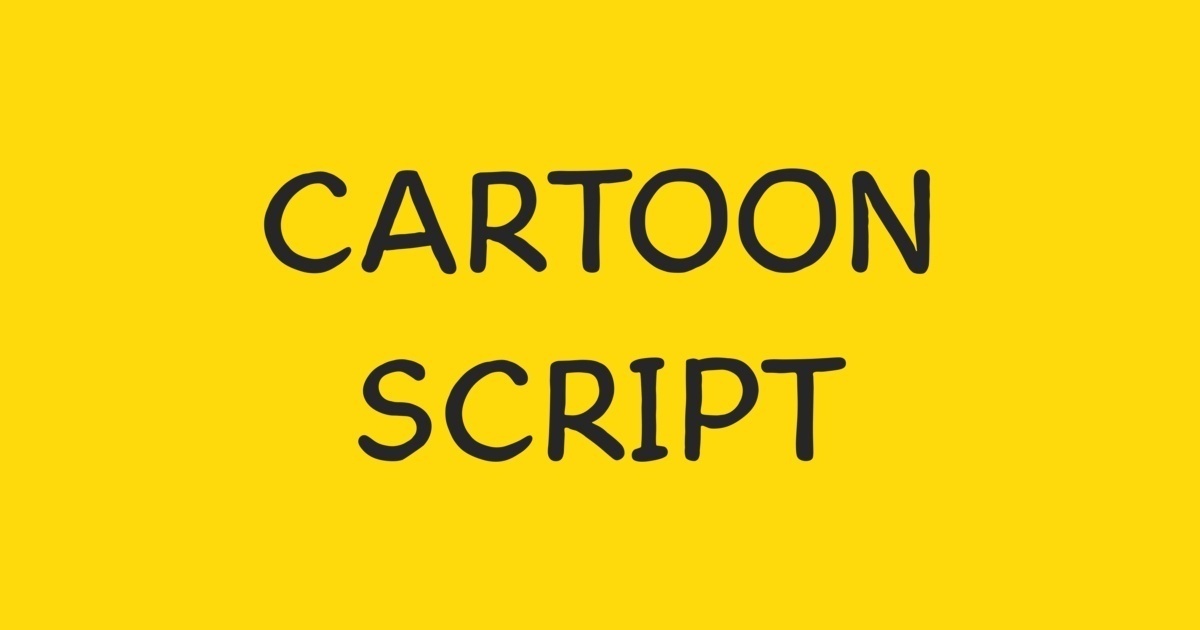 Przykład czcionki Cartoon Script