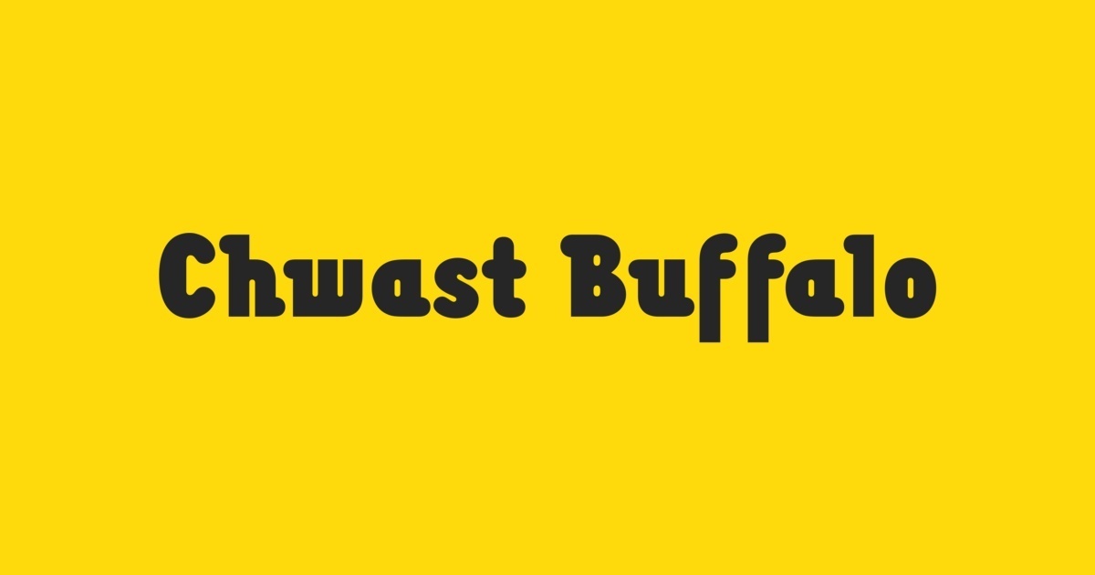 Przykład czcionki Chwast Buffalo