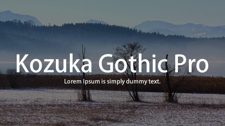 Przykład czcionki Kozuka Gothic Pro