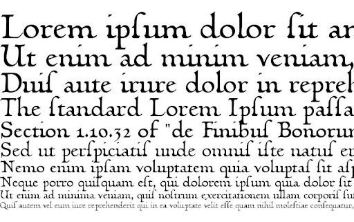 Przykład czcionki Linotype Humanistika