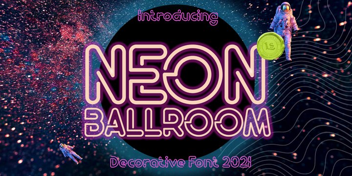 Przykład czcionki Neonballroom