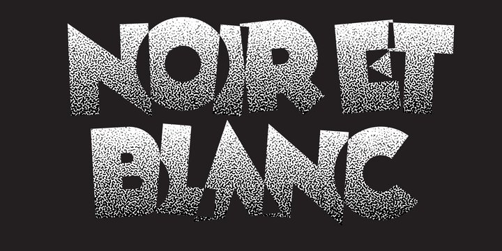 Przykład czcionki Noir et Blanc