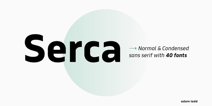 Przykład czcionki Serca Condensed Black Italic