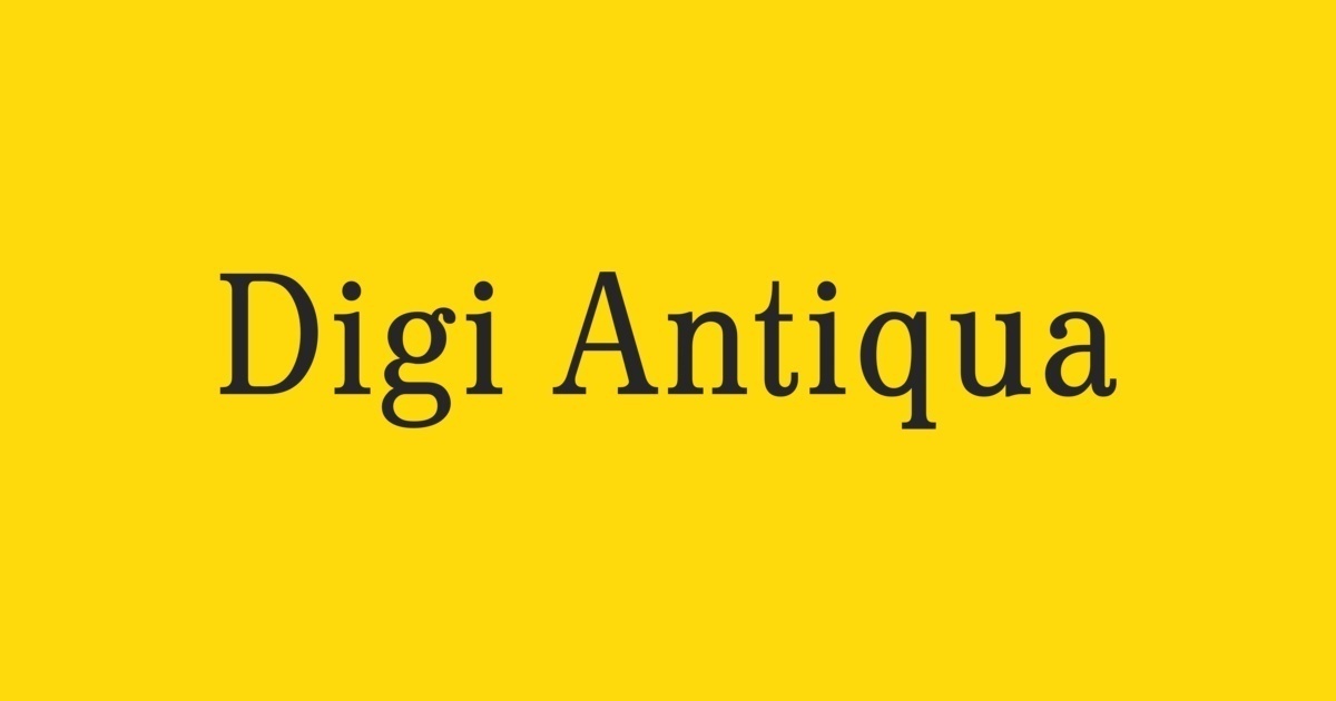Przykład czcionki Digi Antiqua