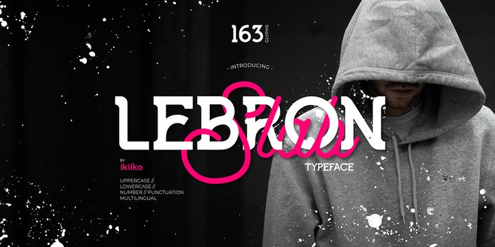 Przykład czcionki Lebron Slab