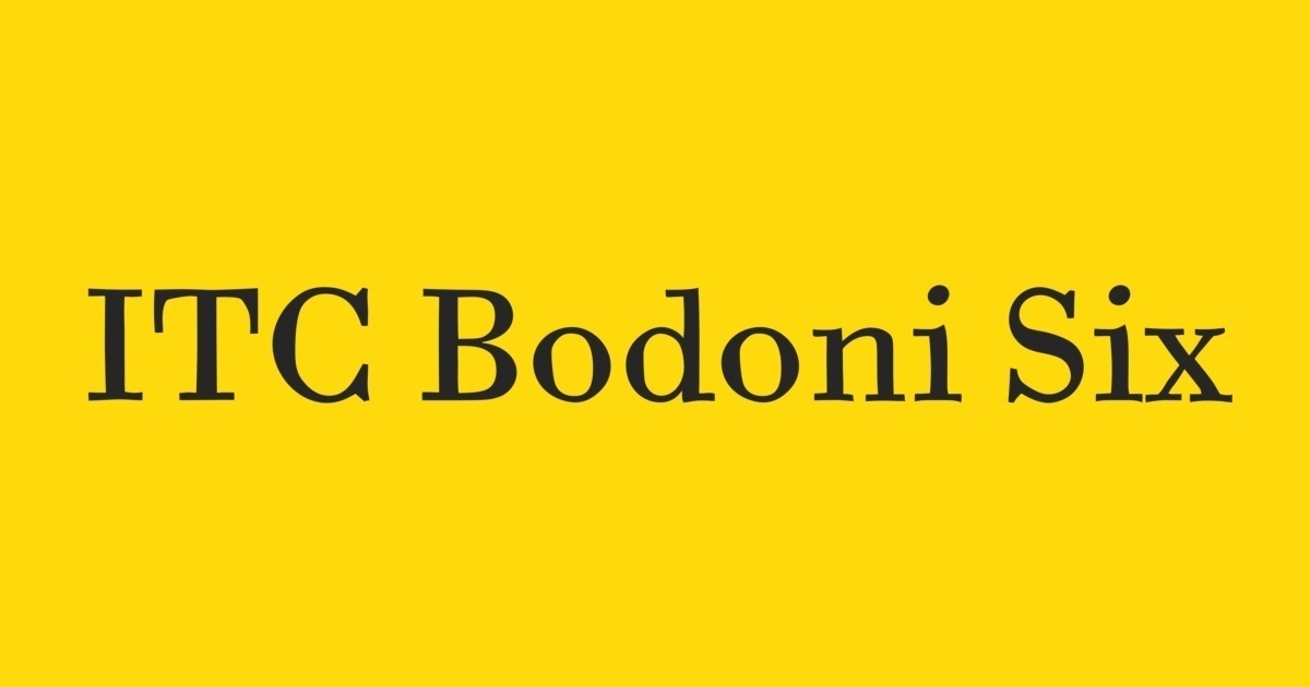 Przykład czcionki ITC Bodoni Six