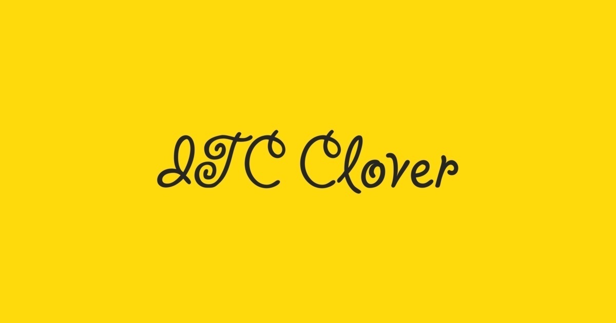 Przykład czcionki Clover ITC Regular