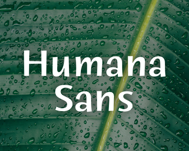 Przykład czcionki Humana Sans ITC