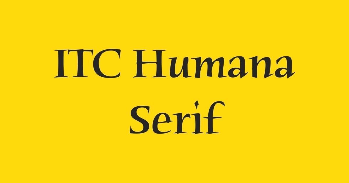 Przykład czcionki Humana Serif ITC Medium