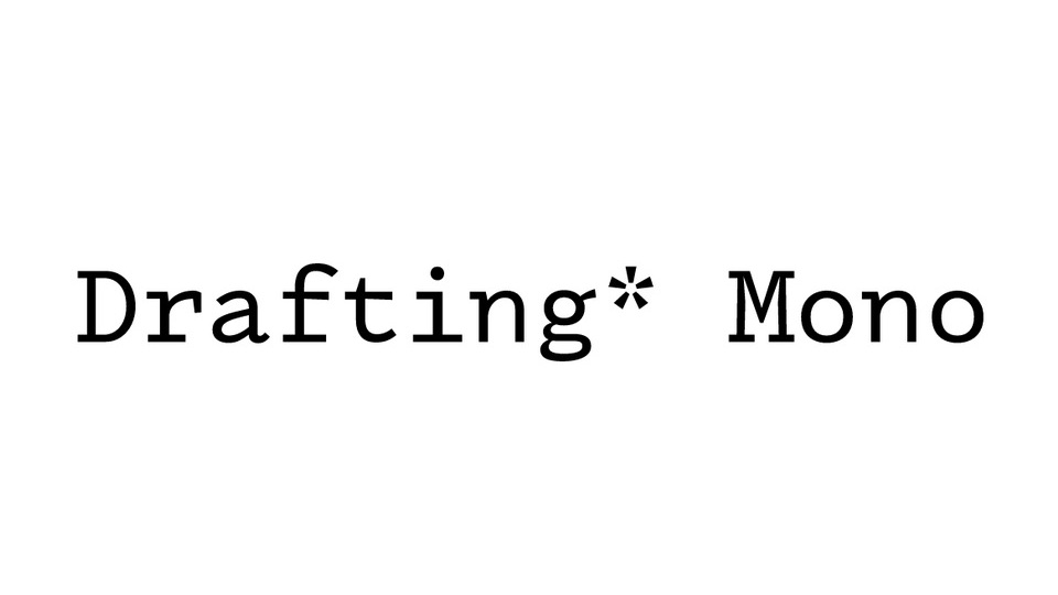 Przykład czcionki Drafting Mono