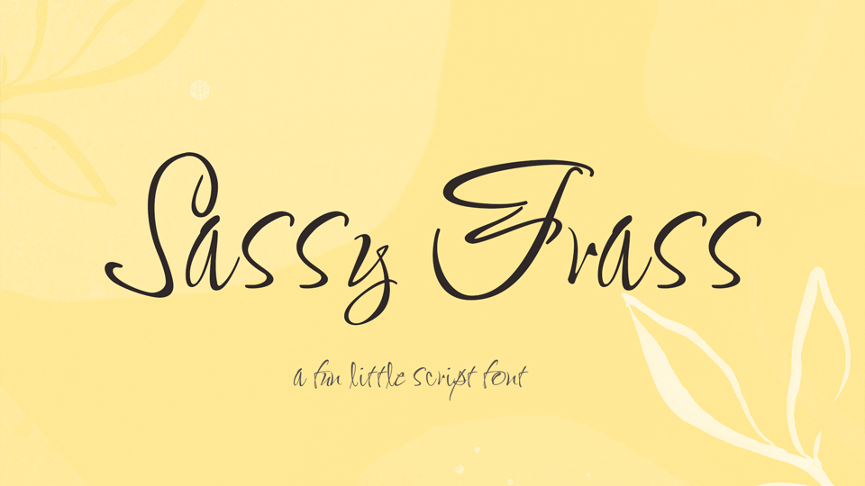 Przykład czcionki Sassy Frass