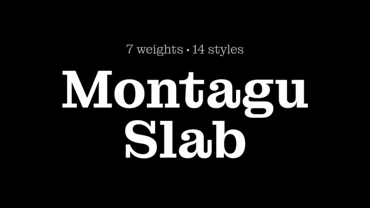 Przykład czcionki Montagu Slab