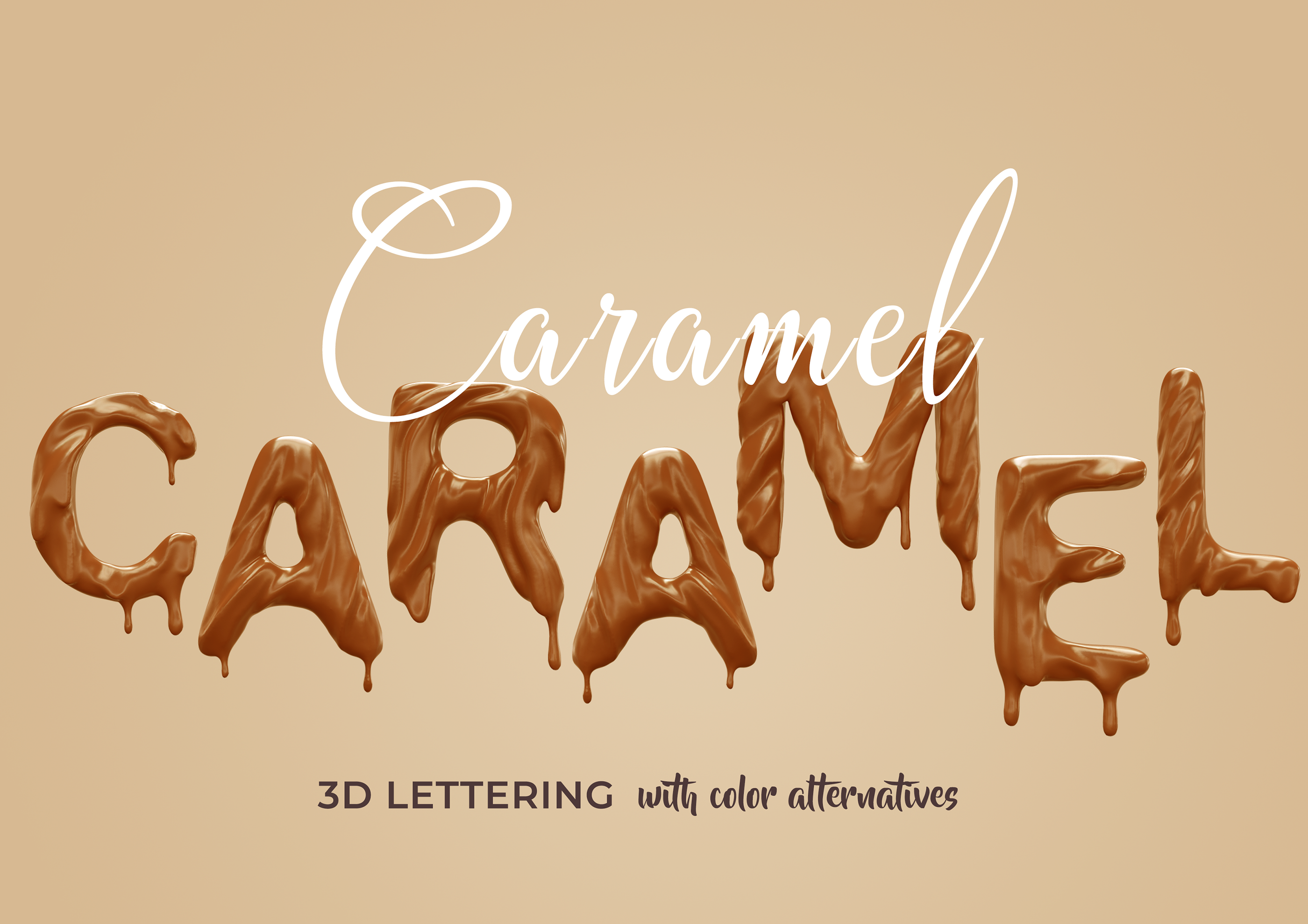 Przykład czcionki Caramel