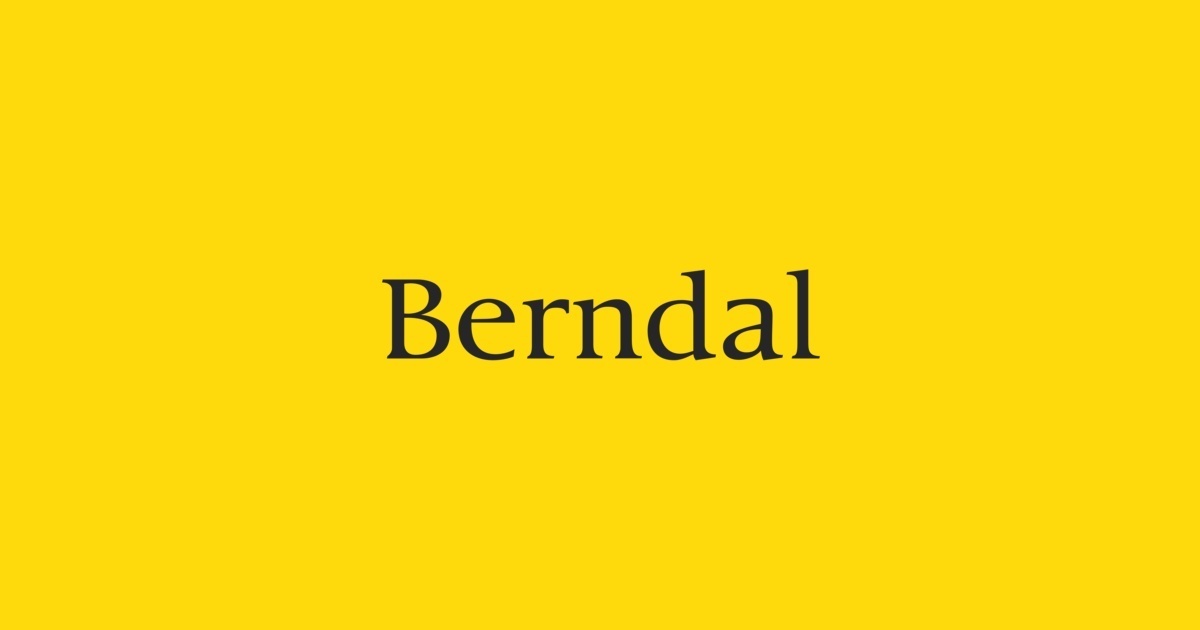 Przykład czcionki Berndal Bold Italic