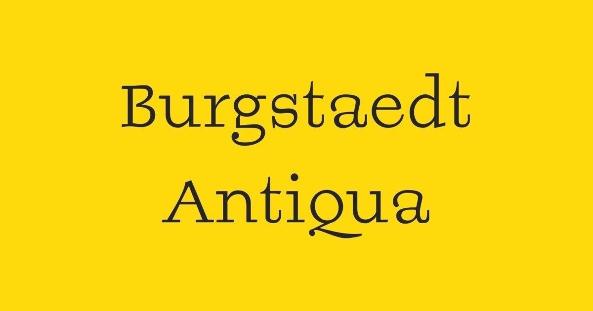 Przykład czcionki Burgstaedt Antiqua Regular