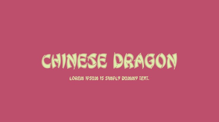 Przykład czcionki Chineze Dragon