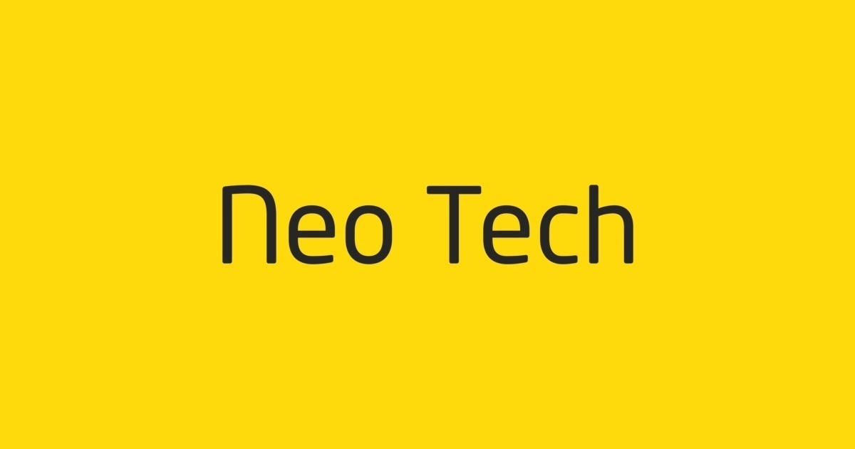 Przykład czcionki Neo Tech Light Italic