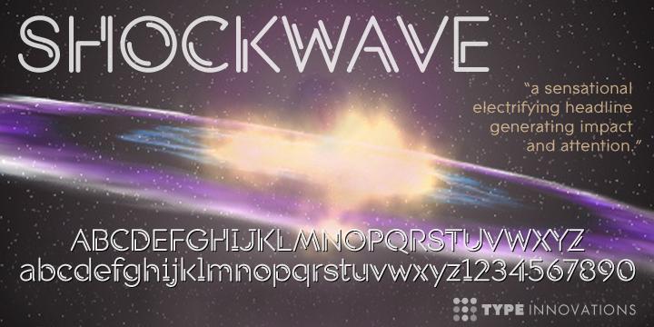Przykład czcionki Shockwave