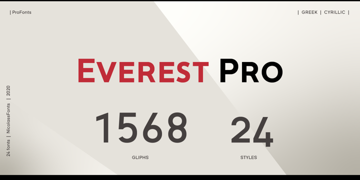 Przykład czcionki Everest Pro Regular