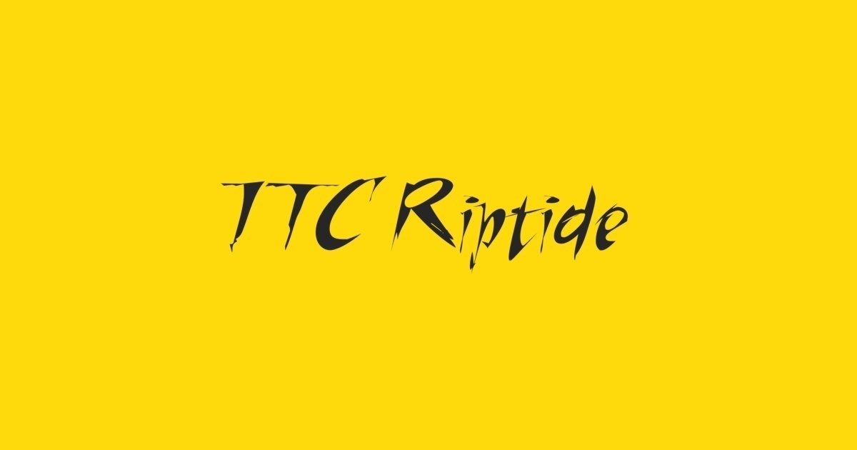 Przykład czcionki Riptide ITC Regular